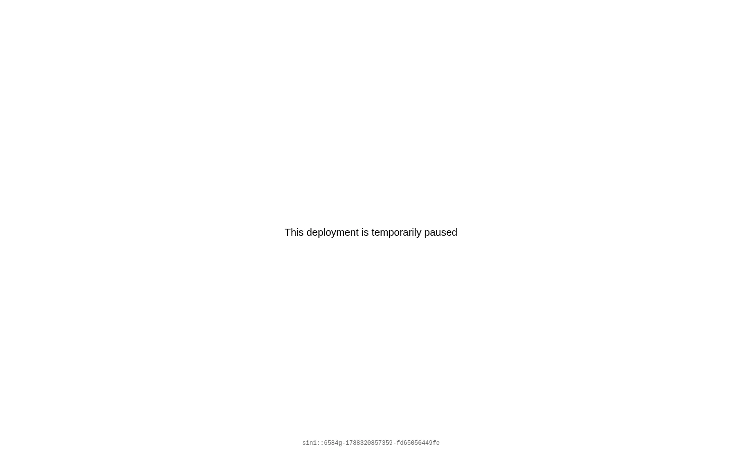 Deployment Paused 页面快照